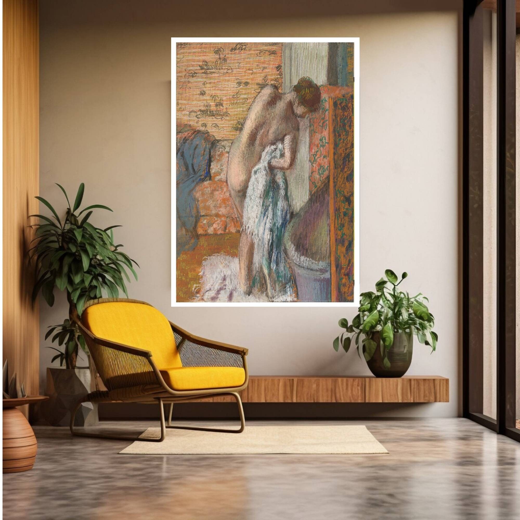 Edgar Degas After the Bath Canvas Wall Art Print Etsy