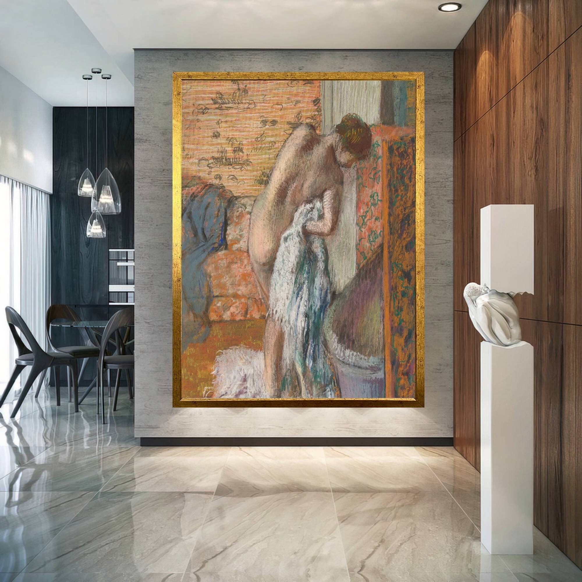 Edgar Degas After the Bath Canvas Wall Art Print Etsy