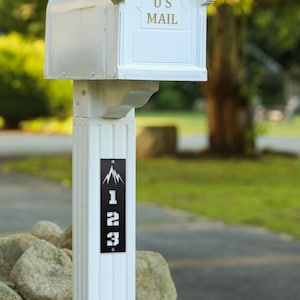 Personalized Weatherproof Metal Mailbox Numbers: House Number Plate for Driveway Posts