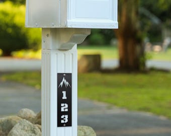 Personalized Weatherproof Metal Mailbox Numbers: House Number Plate for Driveway Posts
