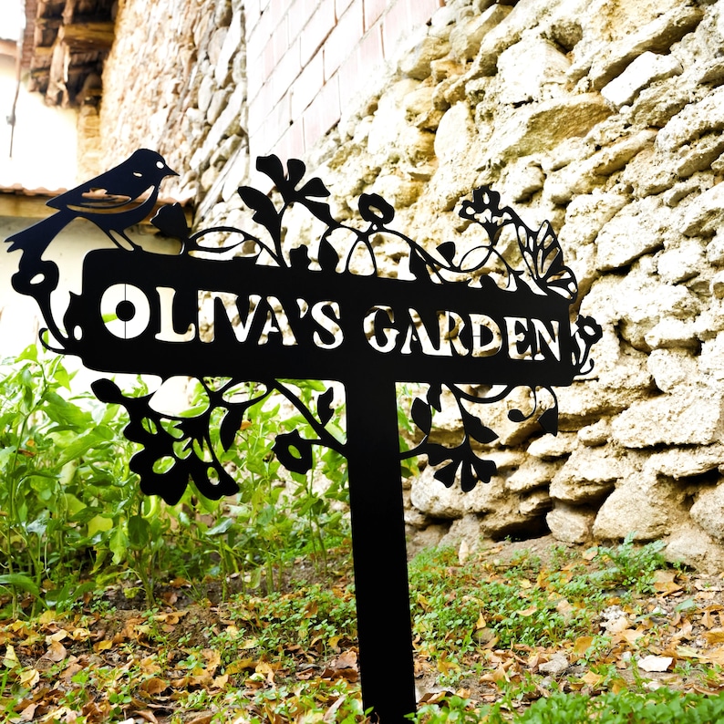 Personalized Grandpa's Metal Garden Stake: Outdoor Garden Marker with Custom Name image 5