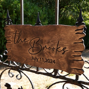 Cartello in legno con nome di famiglia personalizzato, decorazione per fattoria, decorazione per cabina, decorazione per campeggio, cartello con cognome, cartello personalizzato per campeggio con famiglia, decorazione per esterni