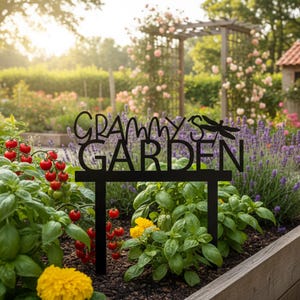 Personalized Grandpa's Metal Garden Stake: Outdoor Garden Marker with Custom Name image 2