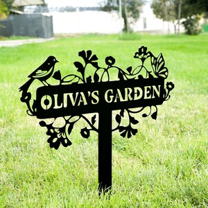 Personalized Grandpa's Metal Garden Stake: Outdoor Garden Marker with Custom Name image 4