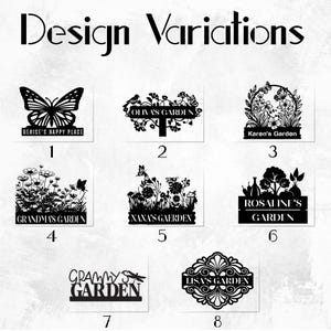 Personalized Grandpa's Metal Garden Stake: Outdoor Garden Marker with Custom Name image 10