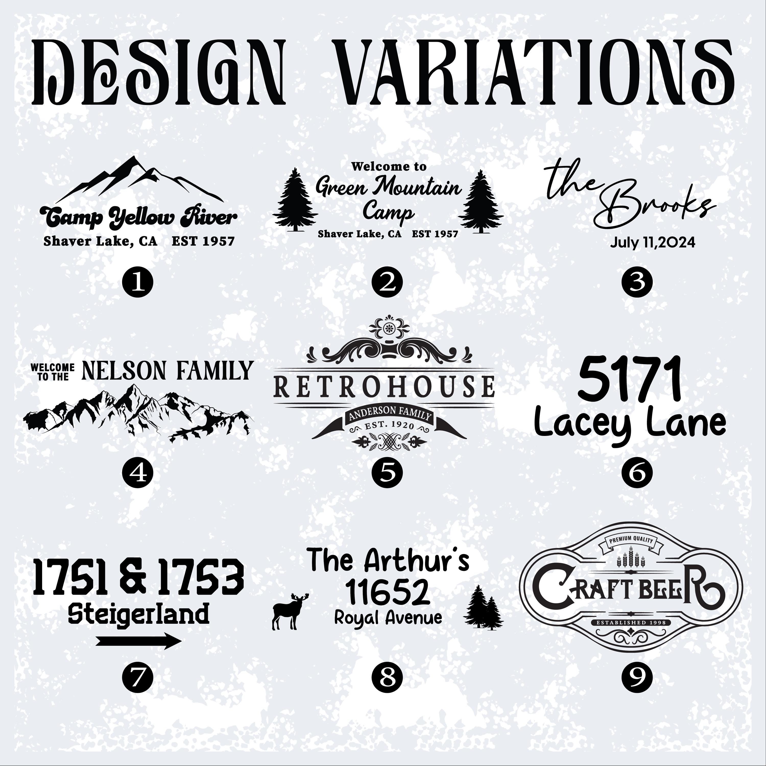 Custom Family Name Wood Sign Farmhouse Decor, Cabin Decor, Camping Decor, Last Name Sign, Personalized Family Campsite Sign, Outdoor Decor