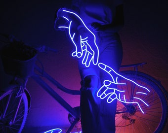 Custom Hand of God Neon Sign, Office Home Decor