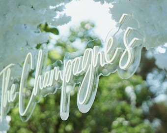Custom Wedding Neon Sign, Personalized Backdrop Decor