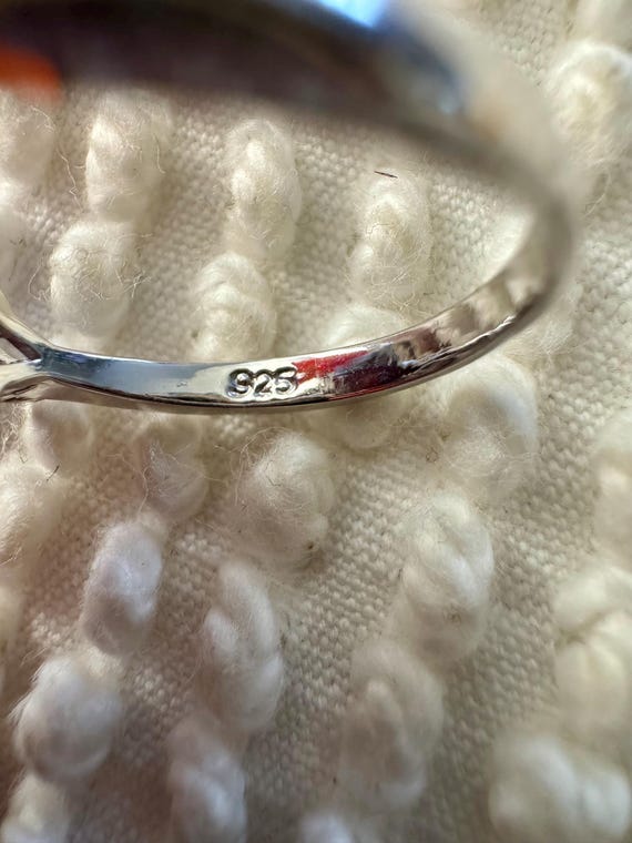 Amethyst Colored Gemstone Ring, Silvertoned Band,… - image 8