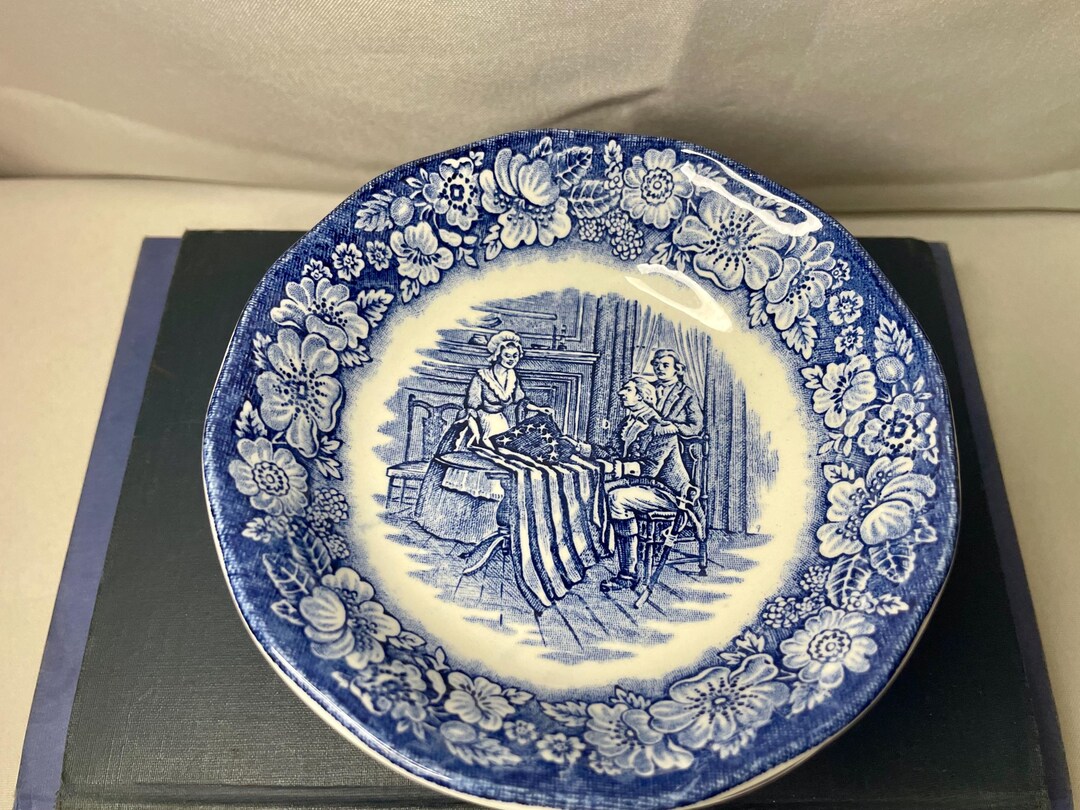 Liberty Blue Historic Colonial Scenes Made In England