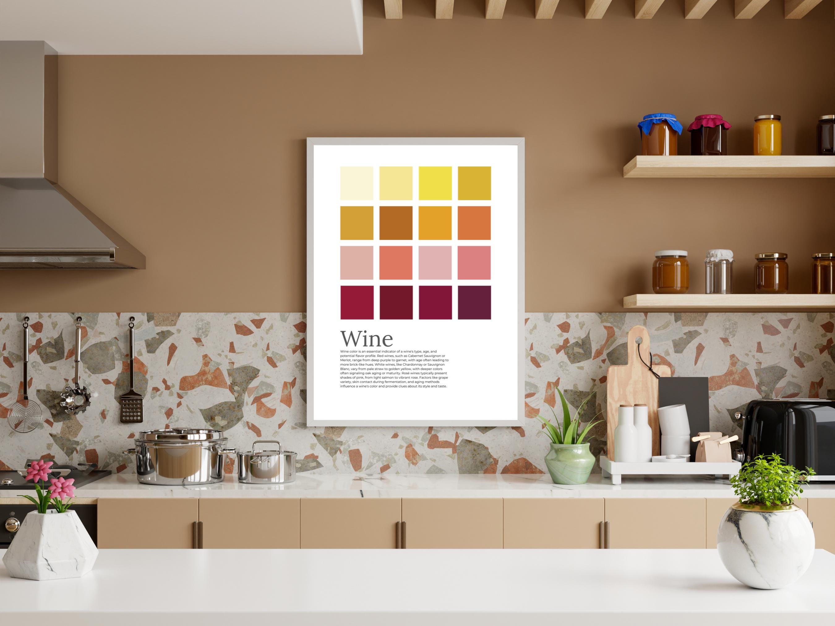 Wine Color Guide Wine Color Guide, Types, Tips, Poster, Sign, Printable, Gift, Home Wine ...
