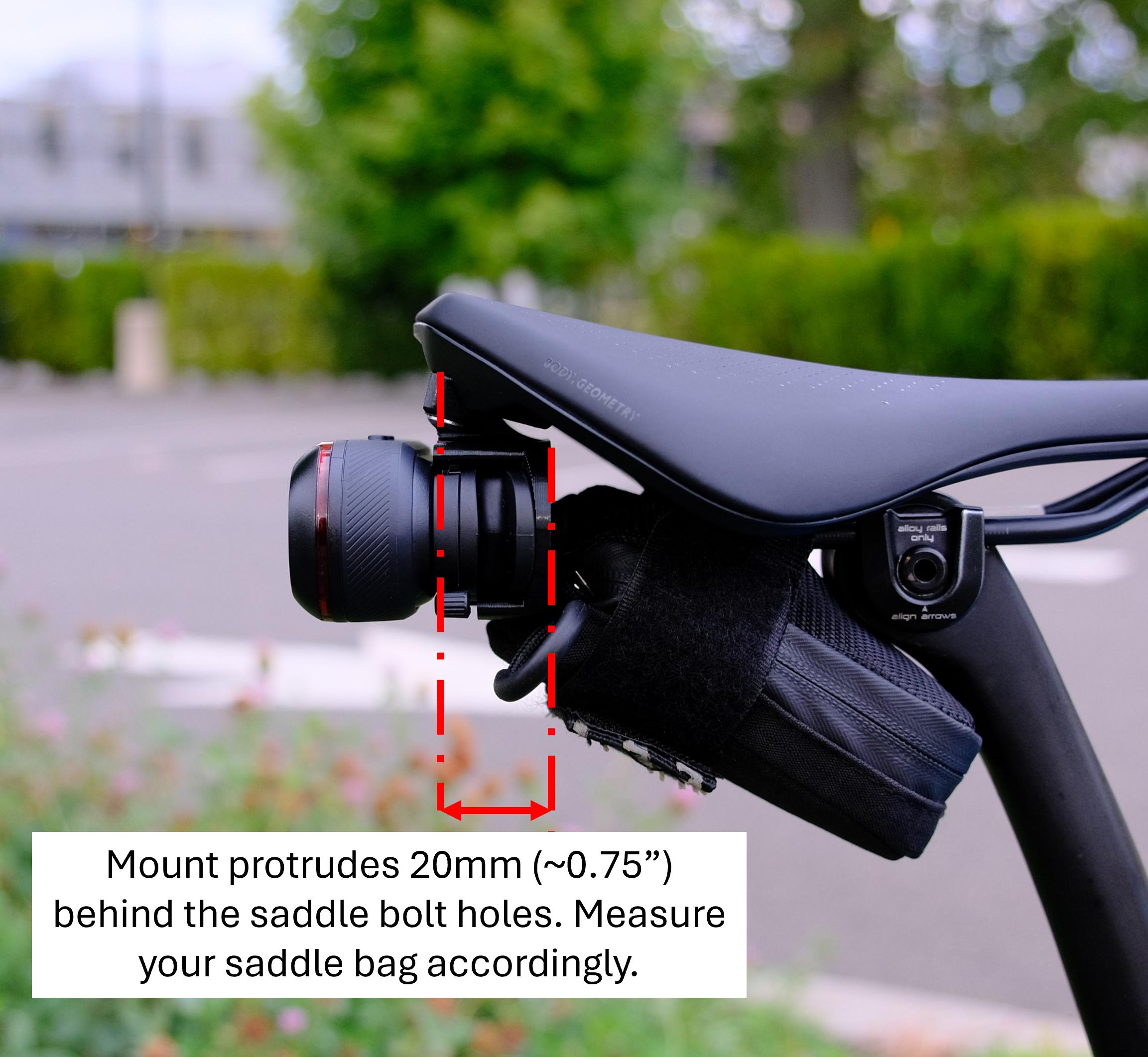 thumbnail image 2 of Horizontal Garmin Varia Mount For Specialized And Trek/Bontrager Saddles 2 of 3