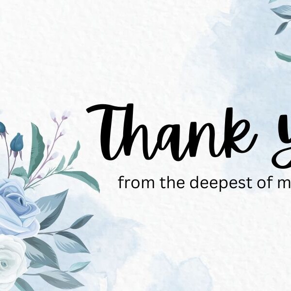 Minimalist Floral Thank You Card, Watercolor Style, Aesthetic Card, Printable High Quality Digital Download PNG PDF