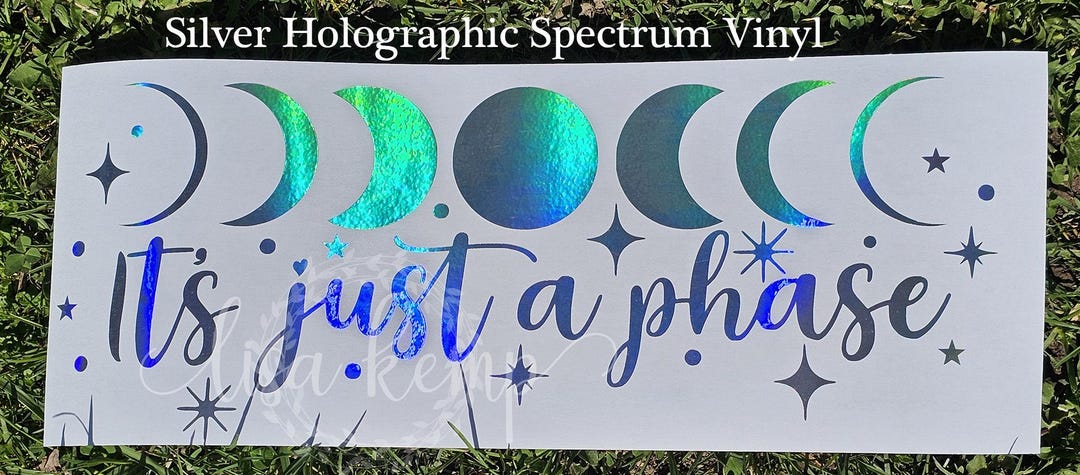 Oversized Moon Phase Holographic Vinyl Decal: Camper, Vehicle - Etsy