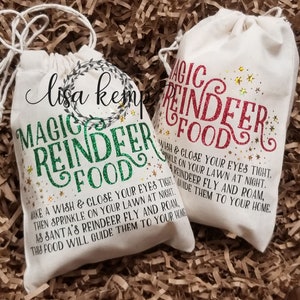 Magic Reindeer Food Drawstring bag