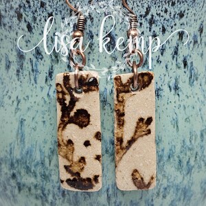 Handmade Ceramic Dangle Earrings, Handmade Ceramic Dangle Earrings, Stoneware Earrings #28