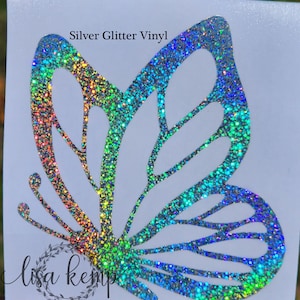Butterfly Glitter Vinyl Decal: Car Window, Laptop