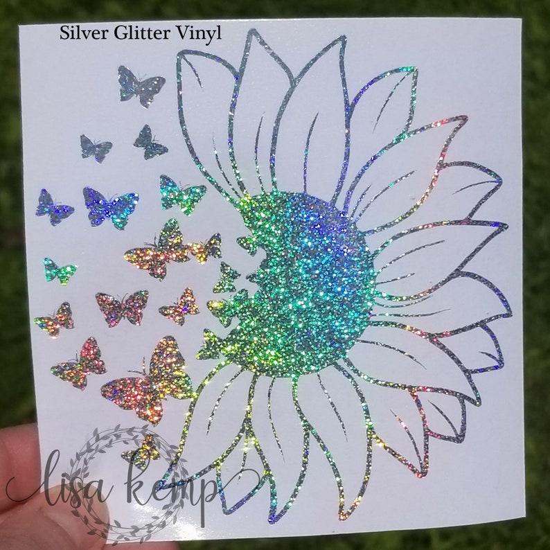 Sunflower With Butterflies Decal Car Window Decal Laptop Etsy