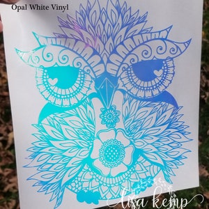 Owl Decal, Owl Car Decal, Owl Mandala Decal, Car Window Decal, Laptop Decal