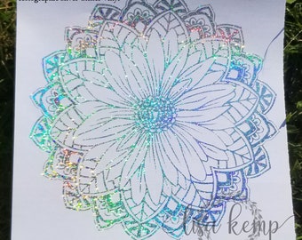Daisy Oversized Mandala Vinyl Decal