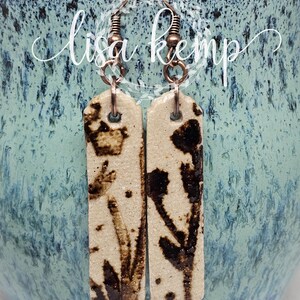 Handmade Ceramic Dangle Earrings, Handmade Ceramic Dangle Earrings, Stoneware Earrings #24