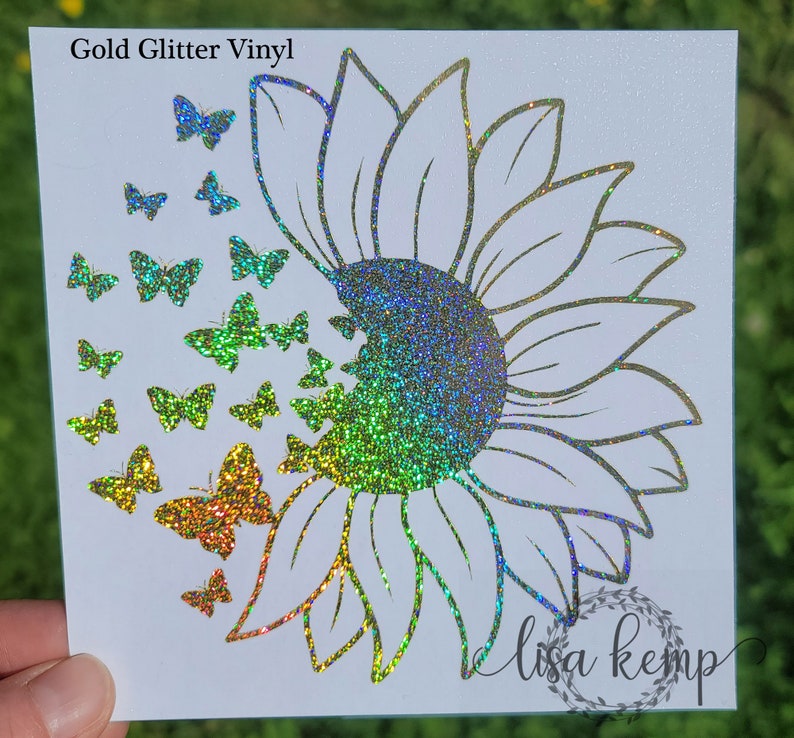 Sunflower With Butterflies Decal Butterfly Decal Sunflower Etsy