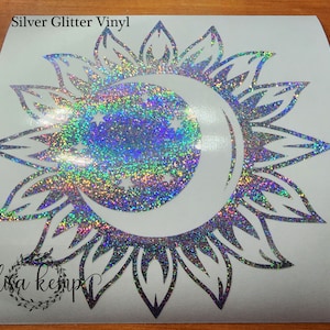 Sun Moon Stars Sunflower Vinyl Decal