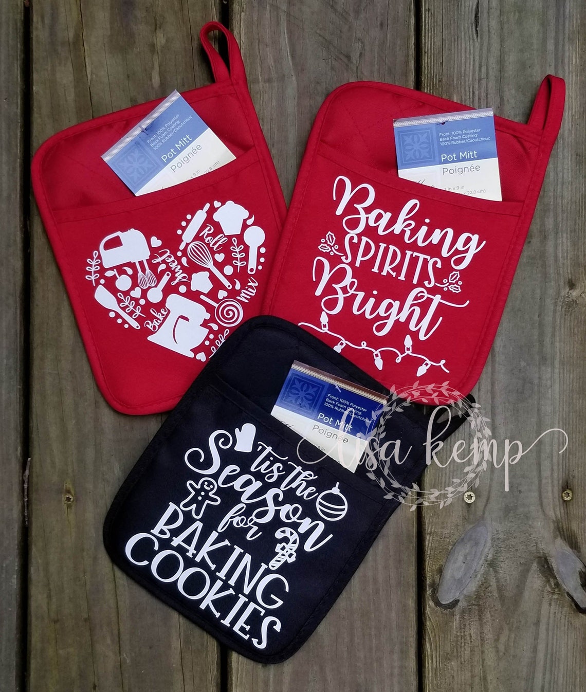 Holiday Oven Mitts Cookie/brownie Mix and Spatula Gift Set Etsy