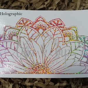 Floral Daisy Half Mandala Vinyl Decal