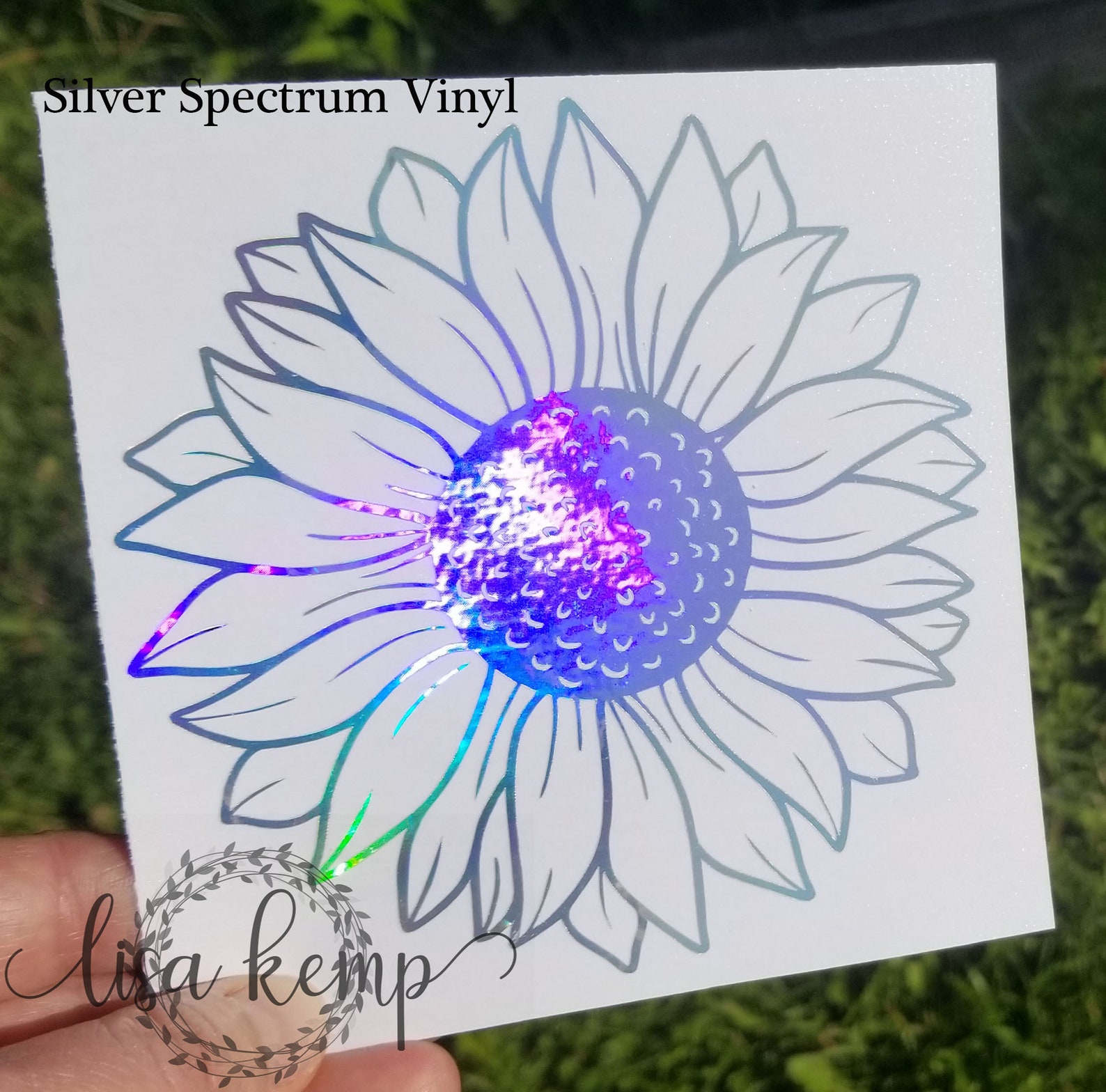 Sunflower Car Sticker Decal – 9x9 Cm, Matte Finish, For Window Or Body