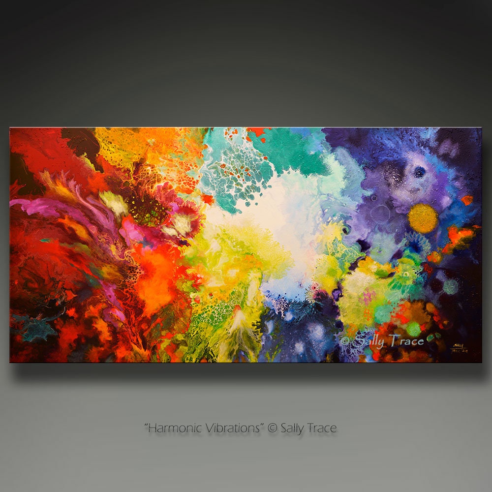 Stretched Canvas Giclée Print from my original fluid art Etsy