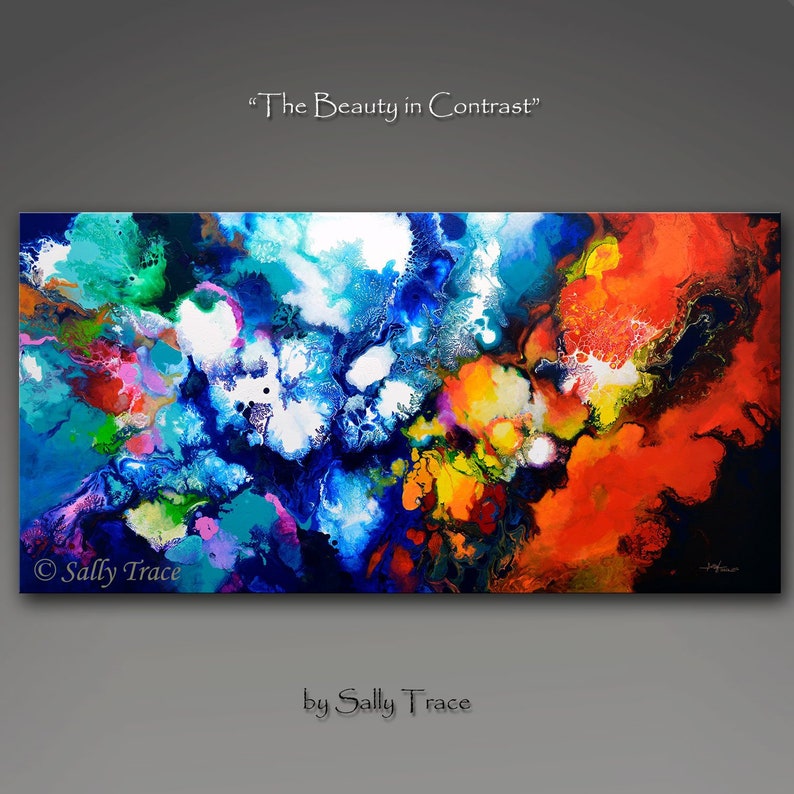 Colorful Fluid Art Canvas Print Abstract Art Print Canvas Etsy