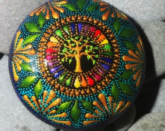 3” Tree Mandala Stone