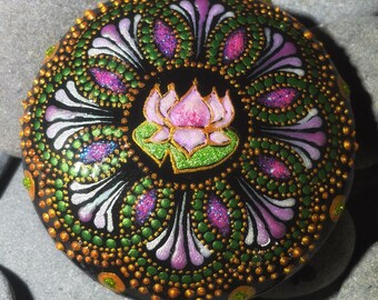 3” Lotus Mandala Stone