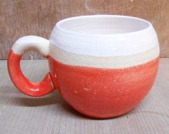 Mug Huggable Stoneware Salsa Glaze.