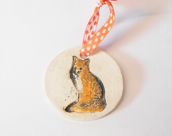 Ornaments Adorable Abney Park Textured Fox Ceramic.