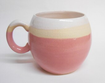 Mug Huggable Stoneware Dusky Pink.