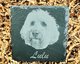 Personalized Pet Slate Coasters: Ideal for Birthdays, Housewarmings, Christmas, and more!
