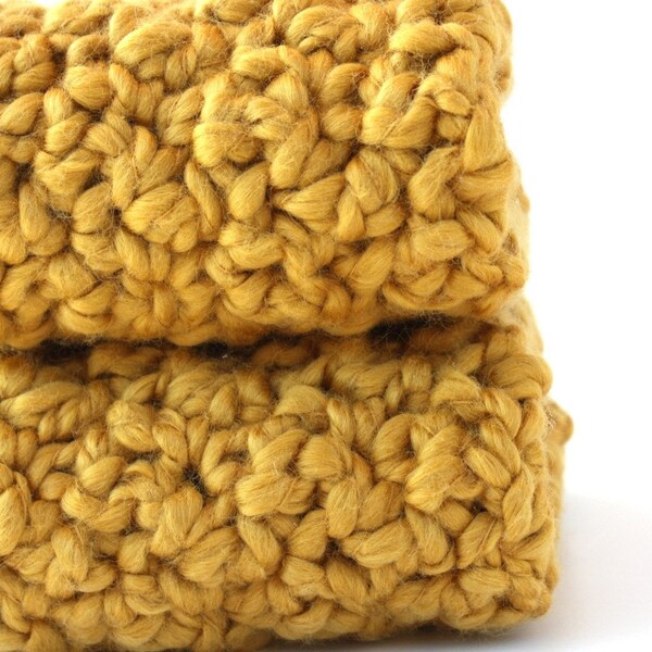 Organic Cotton Washcloth Crochet Washcloths Cotton Dishcloths Crochet Dishcloths Kitchen Cloths Mustard Yellow