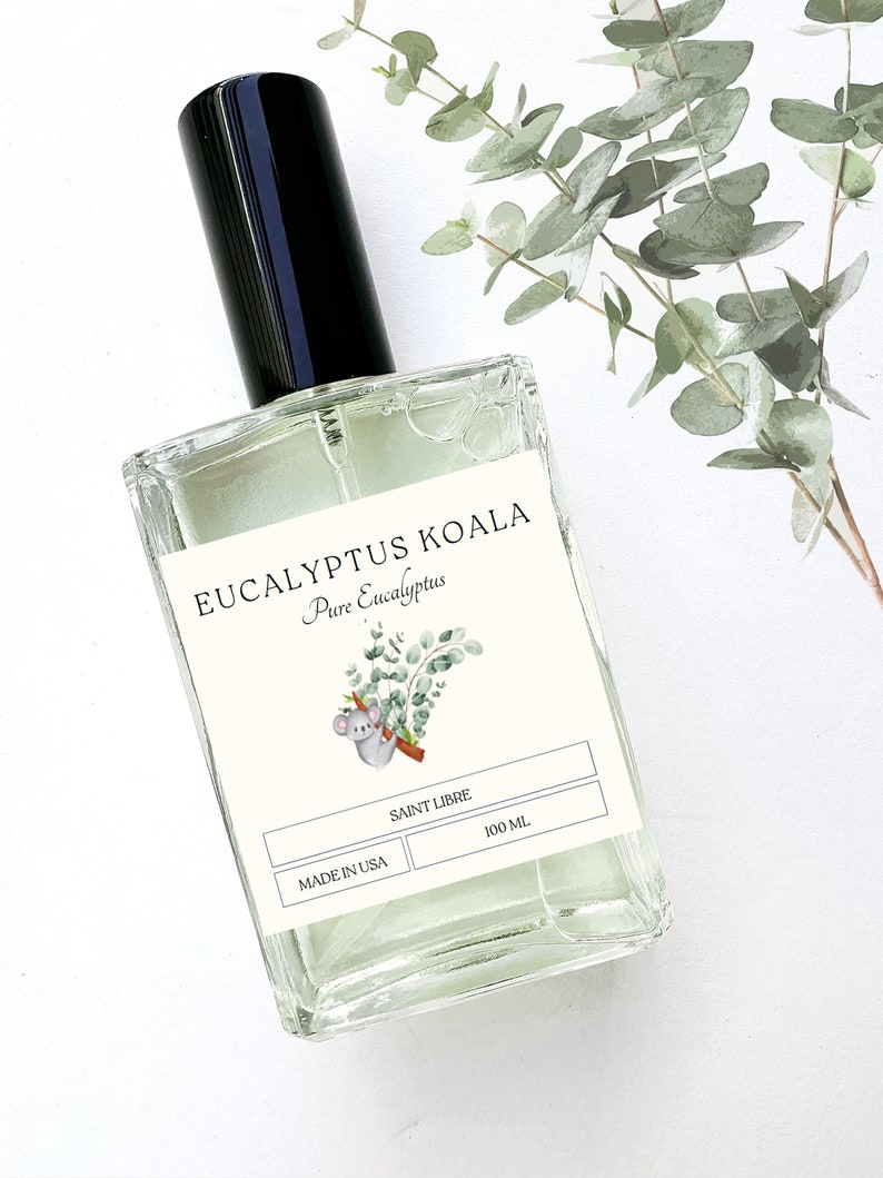 Eucalyptus Perfume Spray, Refeshing Herbal Fragrance Gift for Women and Men Fresh Spa Strong Cologne Cute Koala Unisex image 1