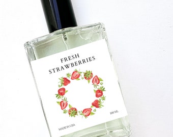 Fresh Strawberries - Perfume Spray Body Mist Cologne Scented Gourmand Fragrance