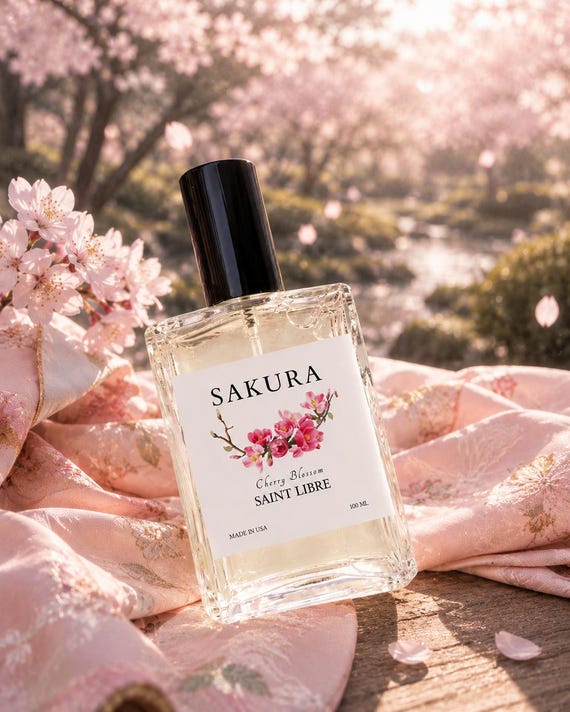 Japanese Cherry Blossom Perfume - Sakura Flowers Fresh Fragrance