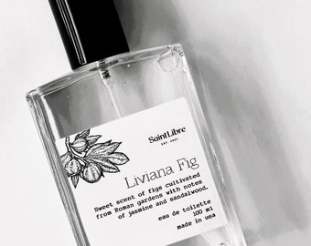 Italian Fig - Liviana Unisex Fruit Scents Perfume Cologne - Jasmine Sandalwood Notes - Handrawn Artist Series - Best Perfume