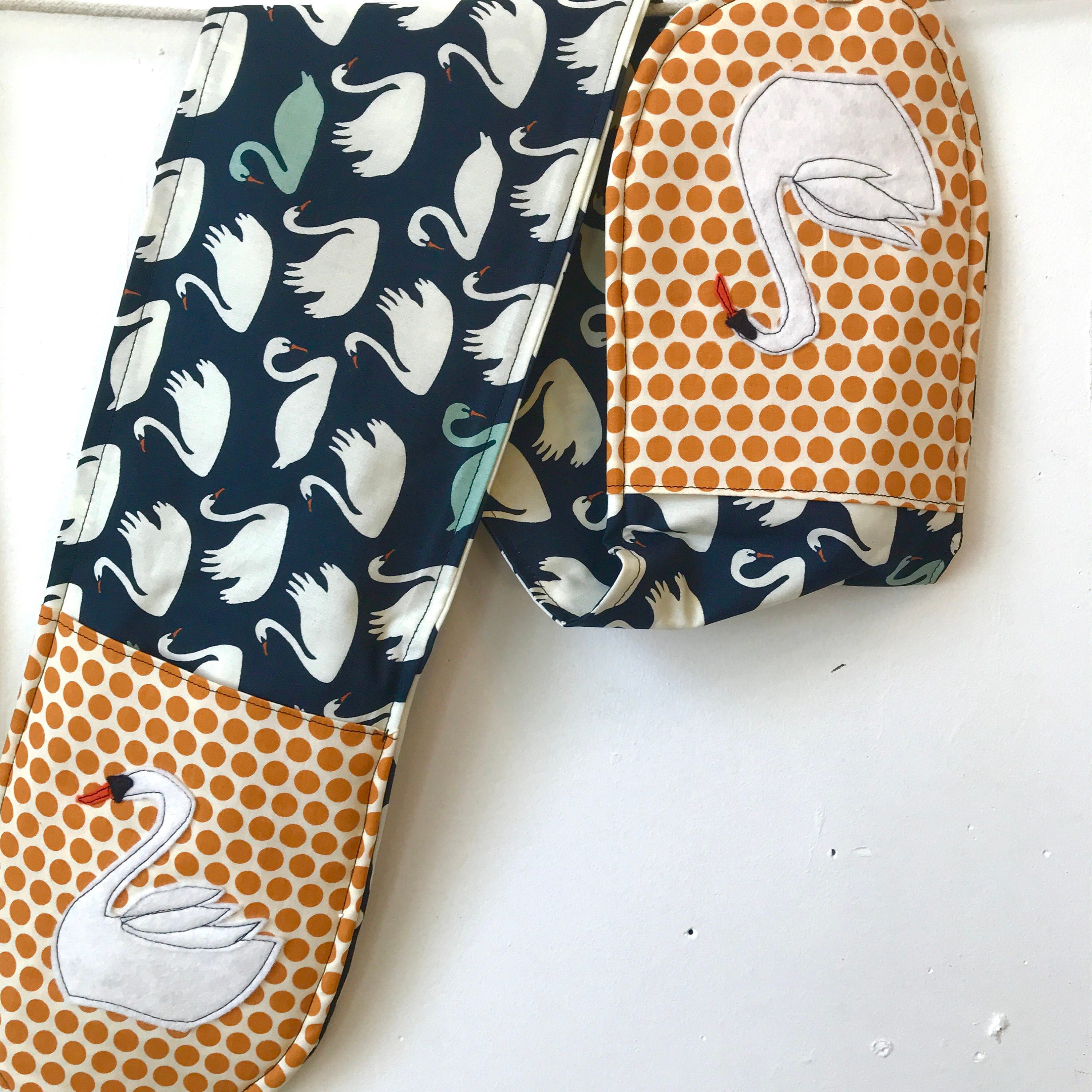 cooking gift bake gift gift for baker housewarming gift oven mitt oven glove for her,organic cotton Double Oven Mitts