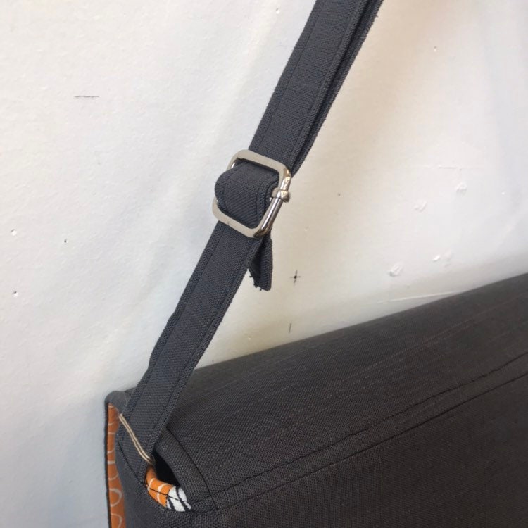 adjustable strap with free accessory Cerulean Warbler stitched drawn messenger bag freehand machine stitched bird