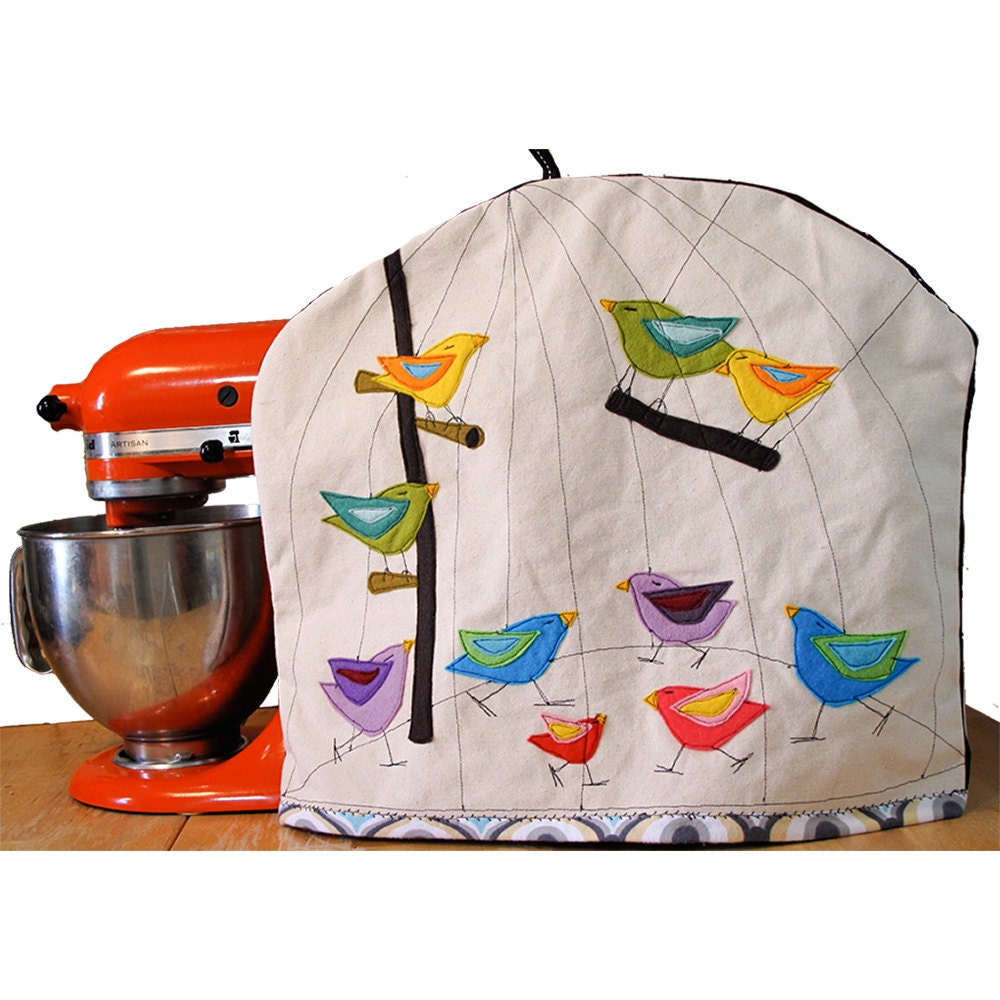 Made To Order Standard Kitchen Aid Mixer Cover With Felt Applique