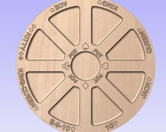 Rummoli Tripoley Rummy Board Plans Instant Download CNC Laser Template, Classic Rummy Game DIY CRV Files for Vectric V-Carve Build Plans