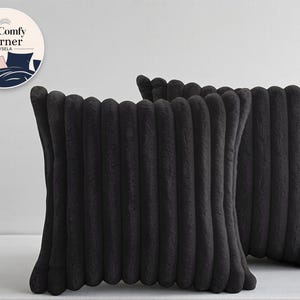 厚手のストライプ柄枕カバー | 快適なスクエア型クッションカバー