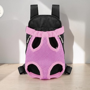 Rucksackträger | Atmungsaktive Mesh-Reisetasche | Verstellbarer Frontrucksack für kleine Hunde Katzen | Outdoor Wandern Transport | Hände frei Tragen