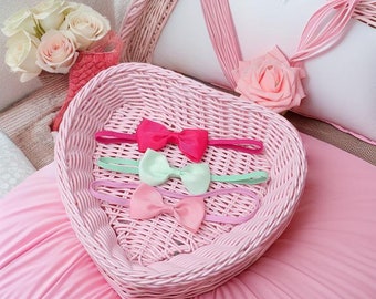 Cute Heart Home and Fruit Storage Basket by MadeByNewZealand, Sweet & Charming Gift for Her, Mothers Day and Valentines Day Gift